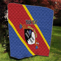 Personalized Eswatini National Flag Day Quilt Nguni Shield Flag Style
