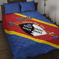 Personalized Eswatini National Flag Day Quilt Bed Set Nguni Shield Flag Style