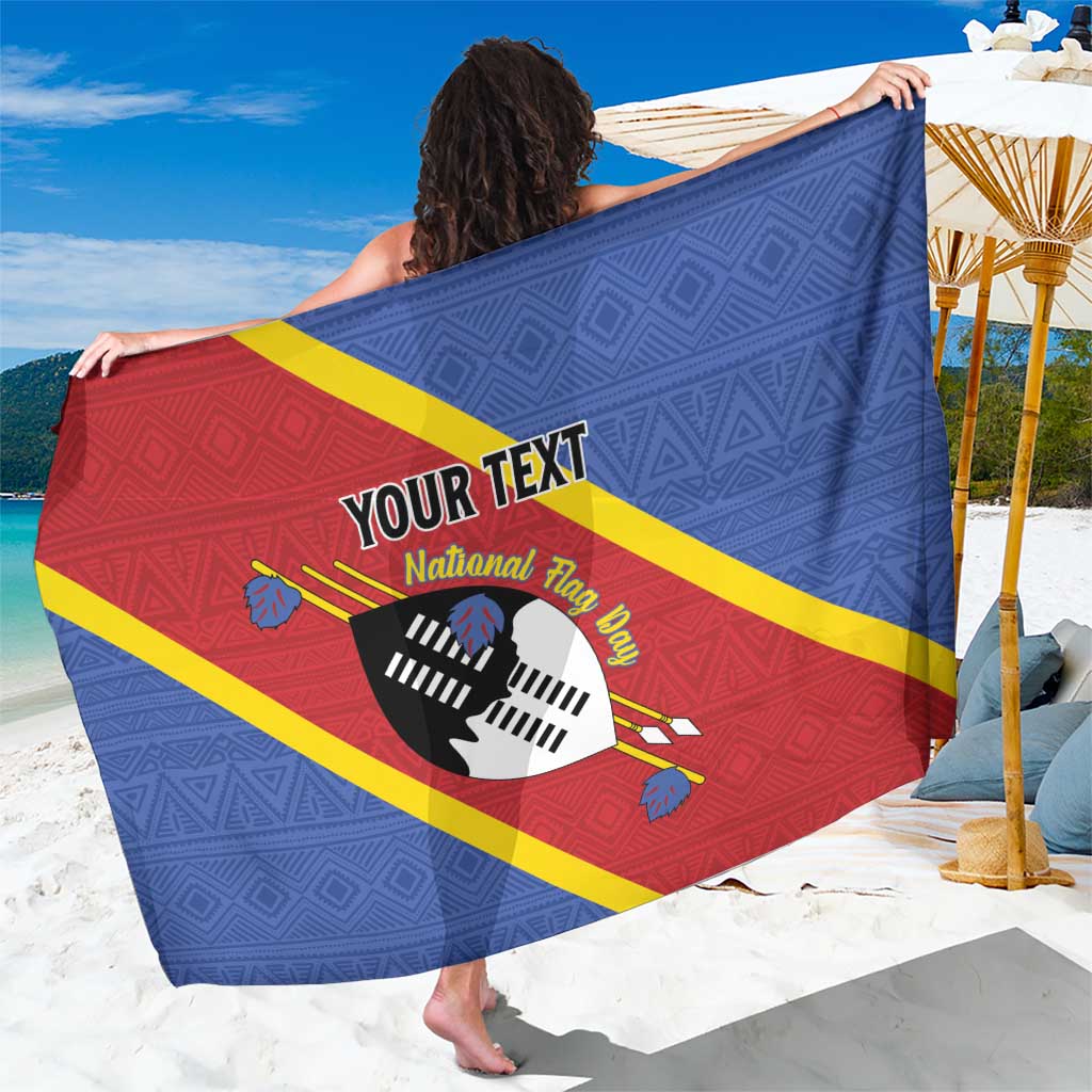 Personalized Eswatini National Flag Day Sarong Nguni Shield Flag Style