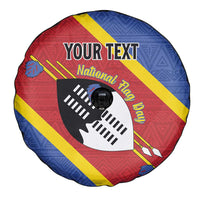 Personalized Eswatini National Flag Day Spare Tire Cover Nguni Shield Flag Style