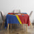 Personalized Eswatini National Flag Day Tablecloth Nguni Shield Flag Style