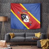 Personalized Eswatini National Flag Day Tapestry Nguni Shield Flag Style