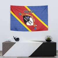 Personalized Eswatini National Flag Day Tapestry Nguni Shield Flag Style