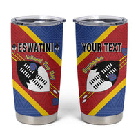 Personalized Eswatini National Flag Day Tumbler Cup Nguni Shield Flag Style