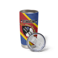 Personalized Eswatini National Flag Day Tumbler Cup Nguni Shield Flag Style