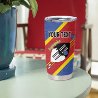 Personalized Eswatini National Flag Day Tumbler Cup Nguni Shield Flag Style