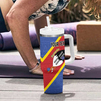Personalized Eswatini National Flag Day Tumbler With Handle Nguni Shield Flag Style