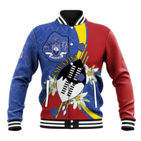 Eswatini Baseball Jacket Nguni Shield Edelweiss Flower