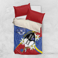 Eswatini Bedding Set Nguni Shield Edelweiss Flower