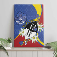 Eswatini Canvas Wall Art Nguni Shield Edelweiss Flower