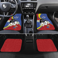 Eswatini Car Mats Nguni Shield Edelweiss Flower