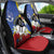 Eswatini Car Seat Cover Nguni Shield Edelweiss Flower