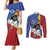 Eswatini Couples Matching Mermaid Dress and Long Sleeve Button Shirt Nguni Shield Edelweiss Flower