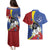 Eswatini Couples Matching Puletasi and Hawaiian Shirt Nguni Shield Edelweiss Flower