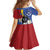 Eswatini Family Matching Off Shoulder Short Dress and Hawaiian Shirt Nguni Shield Edelweiss Flower