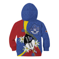 Eswatini Kid Hoodie Nguni Shield Edelweiss Flower
