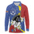 Eswatini Long Sleeve Polo Shirt Nguni Shield Edelweiss Flower