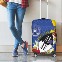 Eswatini Luggage Cover Nguni Shield Edelweiss Flower