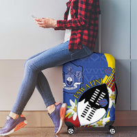 Eswatini Luggage Cover Nguni Shield Edelweiss Flower