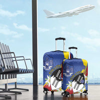 Eswatini Luggage Cover Nguni Shield Edelweiss Flower
