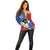 Eswatini Off Shoulder Sweater Nguni Shield Edelweiss Flower