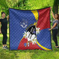 Eswatini Quilt Nguni Shield Edelweiss Flower