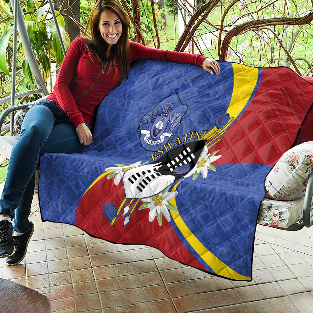 Eswatini Quilt Nguni Shield Edelweiss Flower