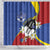 Eswatini Shower Curtain Nguni Shield Edelweiss Flower