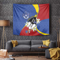 Eswatini Tapestry Nguni Shield Edelweiss Flower