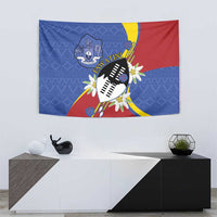 Eswatini Tapestry Nguni Shield Edelweiss Flower