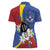 Eswatini Women Polo Shirt Nguni Shield Edelweiss Flower