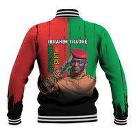 Ibrahim Traore Baseball Jacket Faso Rises Our Soil Our Rules