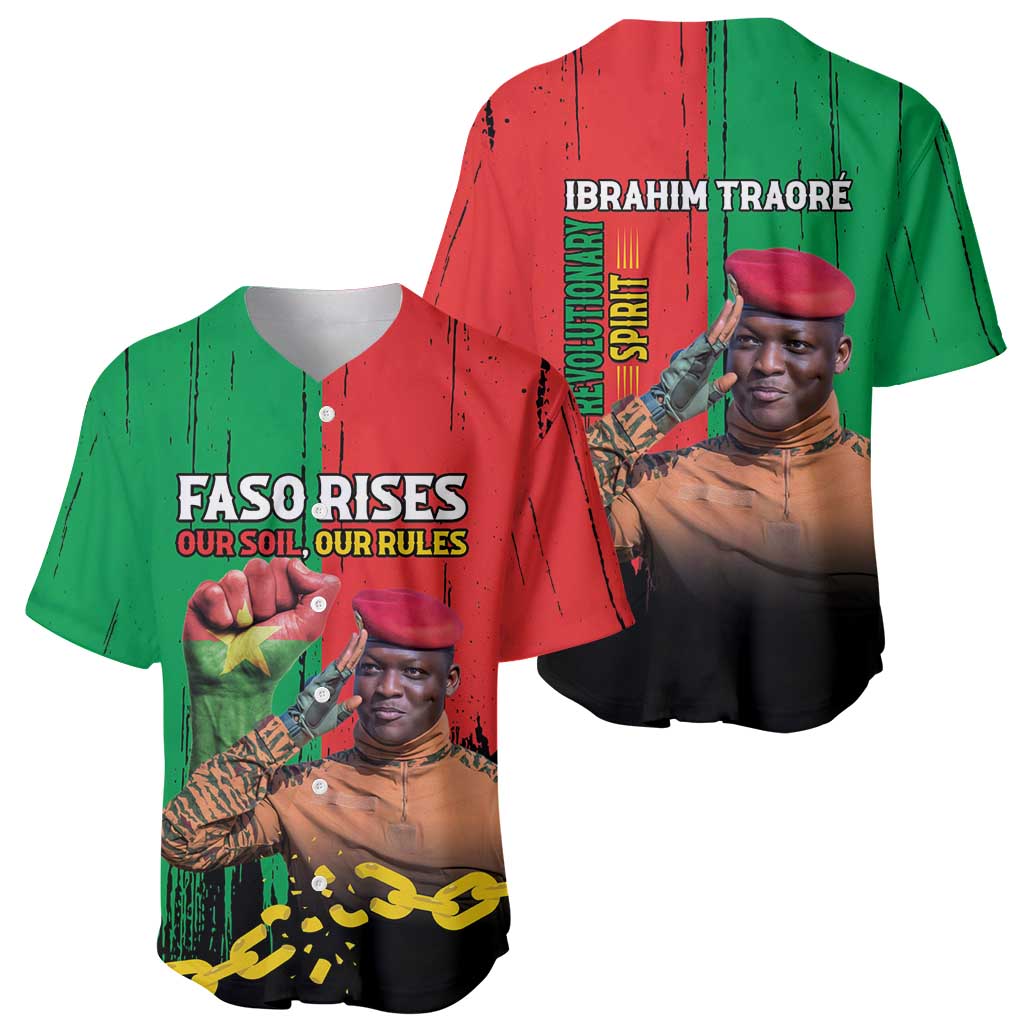 Ibrahim Traore Baseball Jersey Faso Rises Our Soil Our Rules