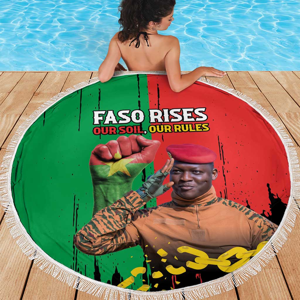 Ibrahim Traore Beach Blanket Faso Rises Our Soil Our Rules