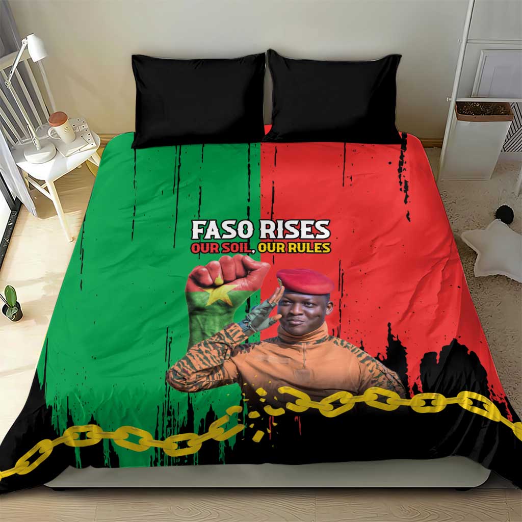 Ibrahim Traore Bedding Set Faso Rises Our Soil Our Rules