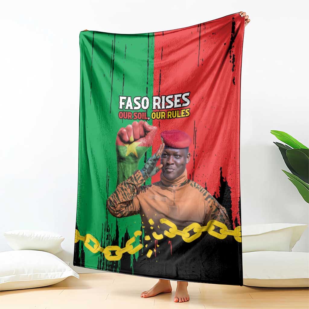 Ibrahim Traore Blanket Faso Rises Our Soil Our Rules