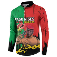 Ibrahim Traore Button Sweatshirt Faso Rises Our Soil Our Rules
