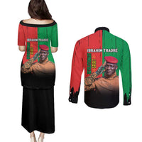 Ibrahim Traore Couples Matching Puletasi and Long Sleeve Button Shirt Faso Rises Our Soil Our Rules