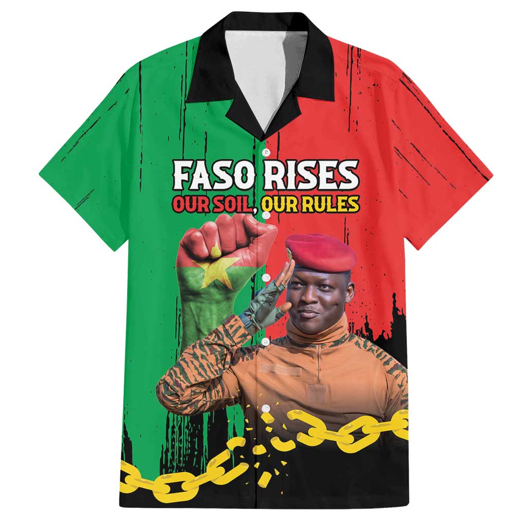 Ibrahim Traore Family Matching Puletasi and Hawaiian Shirt Faso Rises Our Soil Our Rules