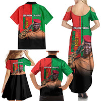 Ibrahim Traore Family Matching Summer Maxi Dress and Hawaiian Shirt Faso Rises Our Soil Our Rules