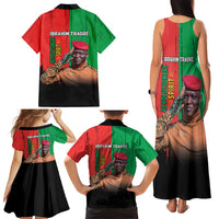 Ibrahim Traore Family Matching Tank Maxi Dress and Hawaiian Shirt Faso Rises Our Soil Our Rules