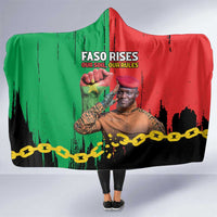 Ibrahim Traore Hooded Blanket Faso Rises Our Soil Our Rules