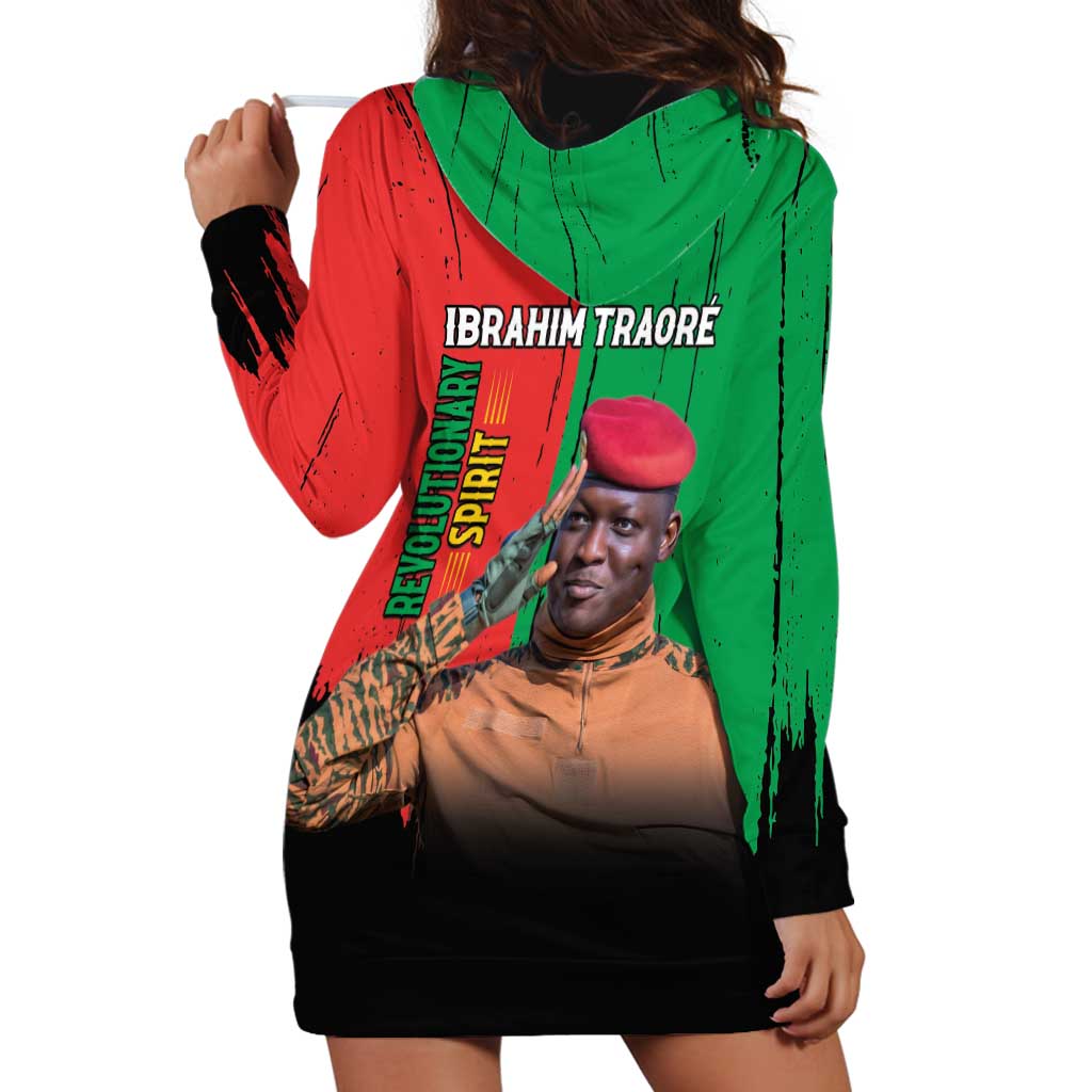 Ibrahim Traore Hoodie Dress Faso Rises Our Soil Our Rules