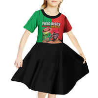 Ibrahim Traore Kid Short Sleeve Dress Faso Rises Our Soil Our Rules