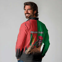 Ibrahim Traore Long Sleeve Polo Shirt Faso Rises Our Soil Our Rules