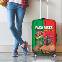 Ibrahim Traore Luggage Cover Faso Rises Our Soil Our Rules