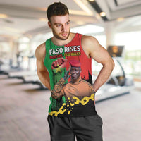 Ibrahim Traore Men Tank Top Faso Rises Our Soil Our Rules