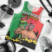 Ibrahim Traore Men Tank Top Faso Rises Our Soil Our Rules