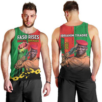 Ibrahim Traore Men Tank Top Faso Rises Our Soil Our Rules