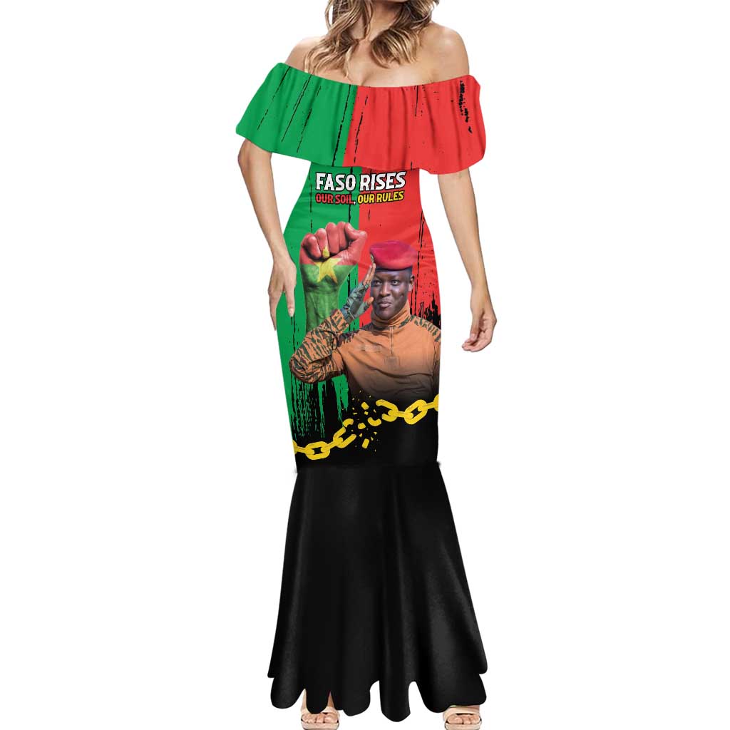 Ibrahim Traore Mermaid Dress Faso Rises Our Soil Our Rules